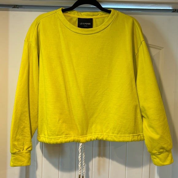 Le Superbe lemon yellow sweatshirt pull over size S from Nordstroms - Picture 1 of 4
